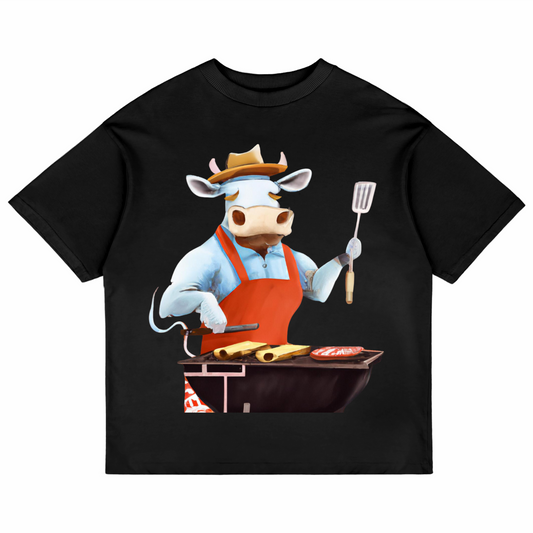 Barbecue Cow Oversized T-Shirt