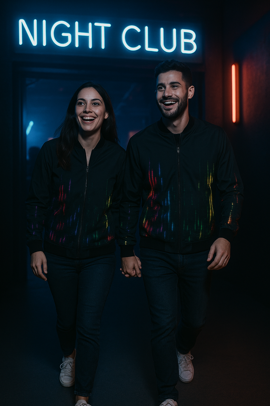 Neon Pulse Unisex Bomber Jacket